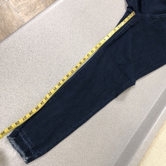 Banana Republic High Rise Skinny, Dark Wash, Raw Hem Jean - Picture 11 of 11